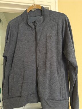 Women’s Grey Full-Zip Casual Sweater Jacket